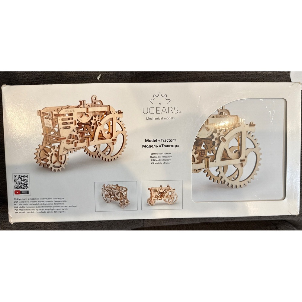 Ugears TRACTOR 3D puzzle Mechanical‎ Wooden Model KIT Set 97 Parts